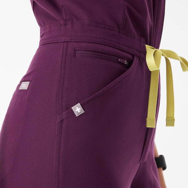 Women's Deep Purple Rafaela Wide-Leg - ScrubJumpsuit™