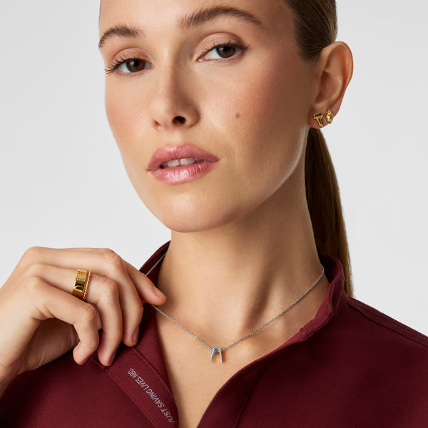 Silver Graduation Year 2025 Tooth Necklace