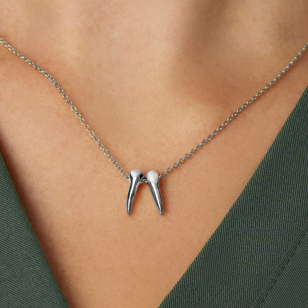 Silver Graduation Year 2027 Tooth Necklace