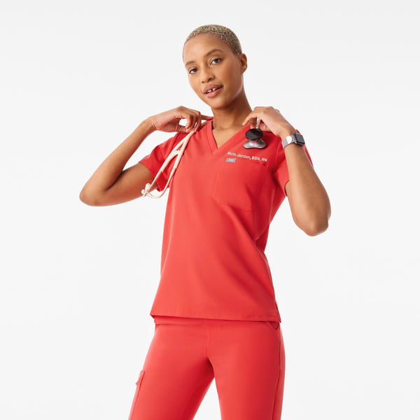 Women's Hibiscus Catarina Petite -  Scrub Top™