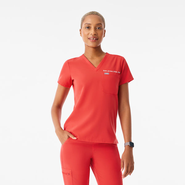 Women's Hibiscus Catarina Petite -  Scrub Top™