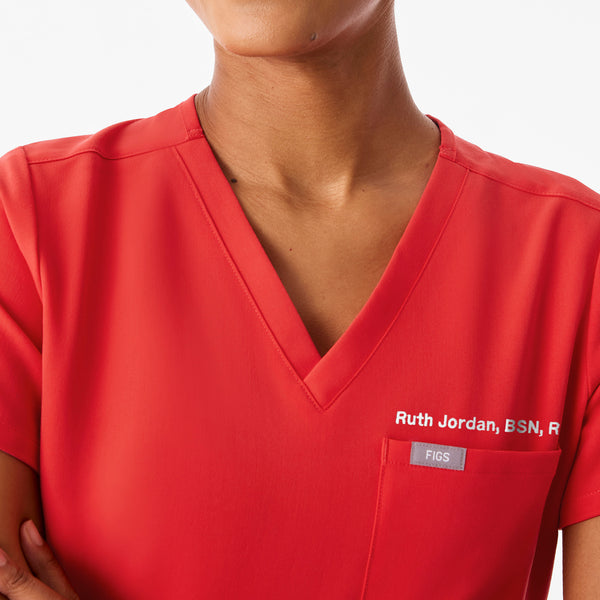 Women's Hibiscus Catarina Petite -  Scrub Top™