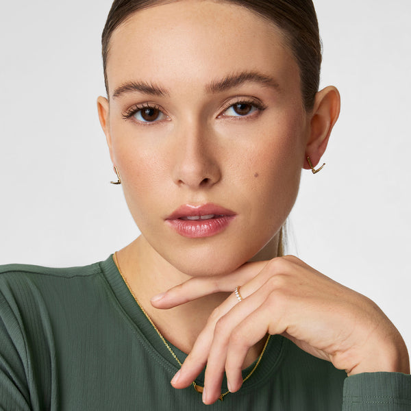 Gold Laryngoscope Stud Earrings
