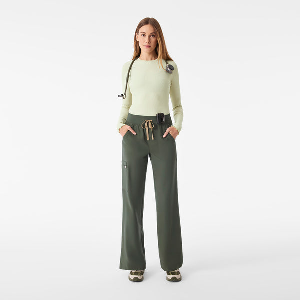 Women's Light Celery Lacey Ruffle - Long-Sleeve Underscrub