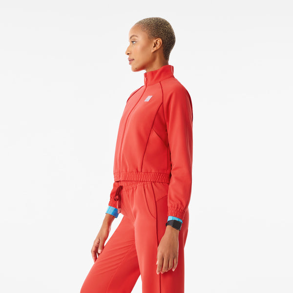 Women's Hibiscus Spider-Man Sydney Cropped - Scrub Jacket