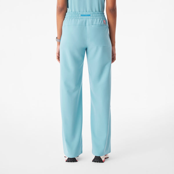 Women's Mauritius Blue Spider-Man Isabel Ruched Wide-Leg - Tall Scrub Pant