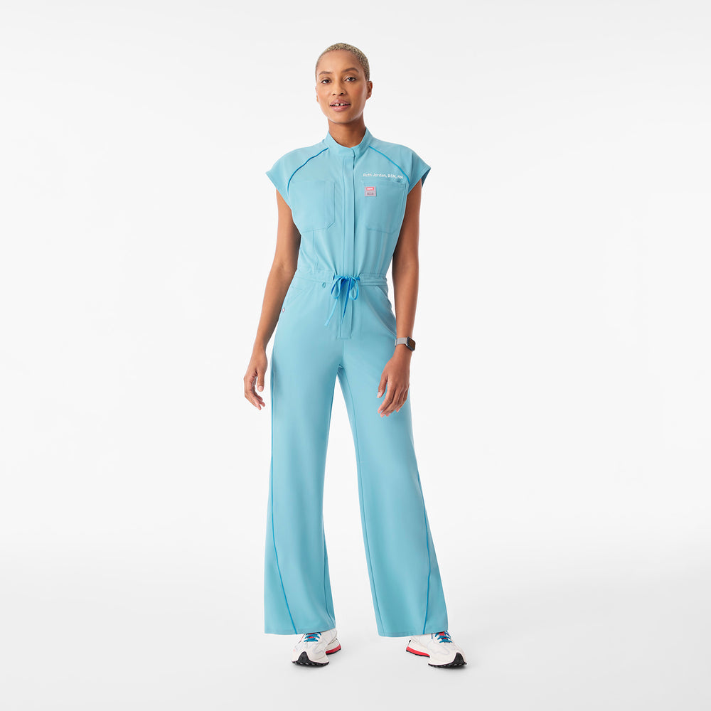 Women's Mauritius Blue Spider-Man Rafaela Wide-Leg - Tall ScrubJumpsuit™