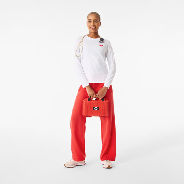 Women's Optic White Spider-Man Graphic - Long-Sleeve Underscrub