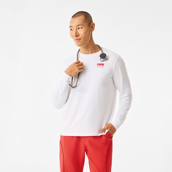 Men's Optic White Spider-Man Graphic - Long-Sleeve Underscrub