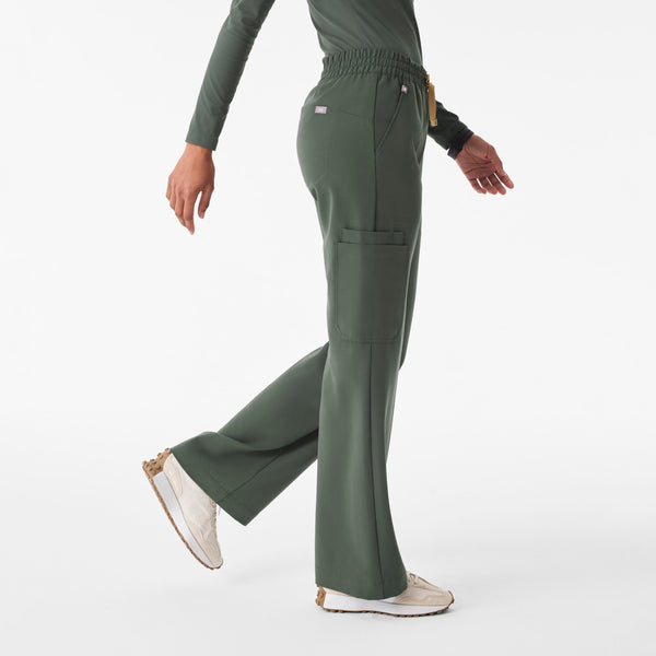 Women's Moss Isabel Ruched Mid-Rise Wide-Leg - Scrub Pant™