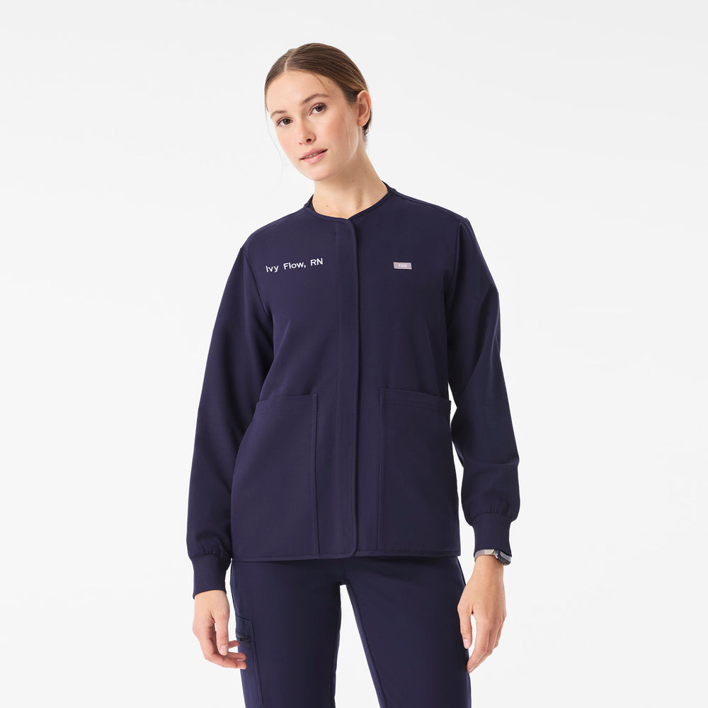 Women's Navy Claire Scrub Jacket