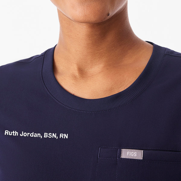 Women's Navy Eliza Slim - Scrub Top