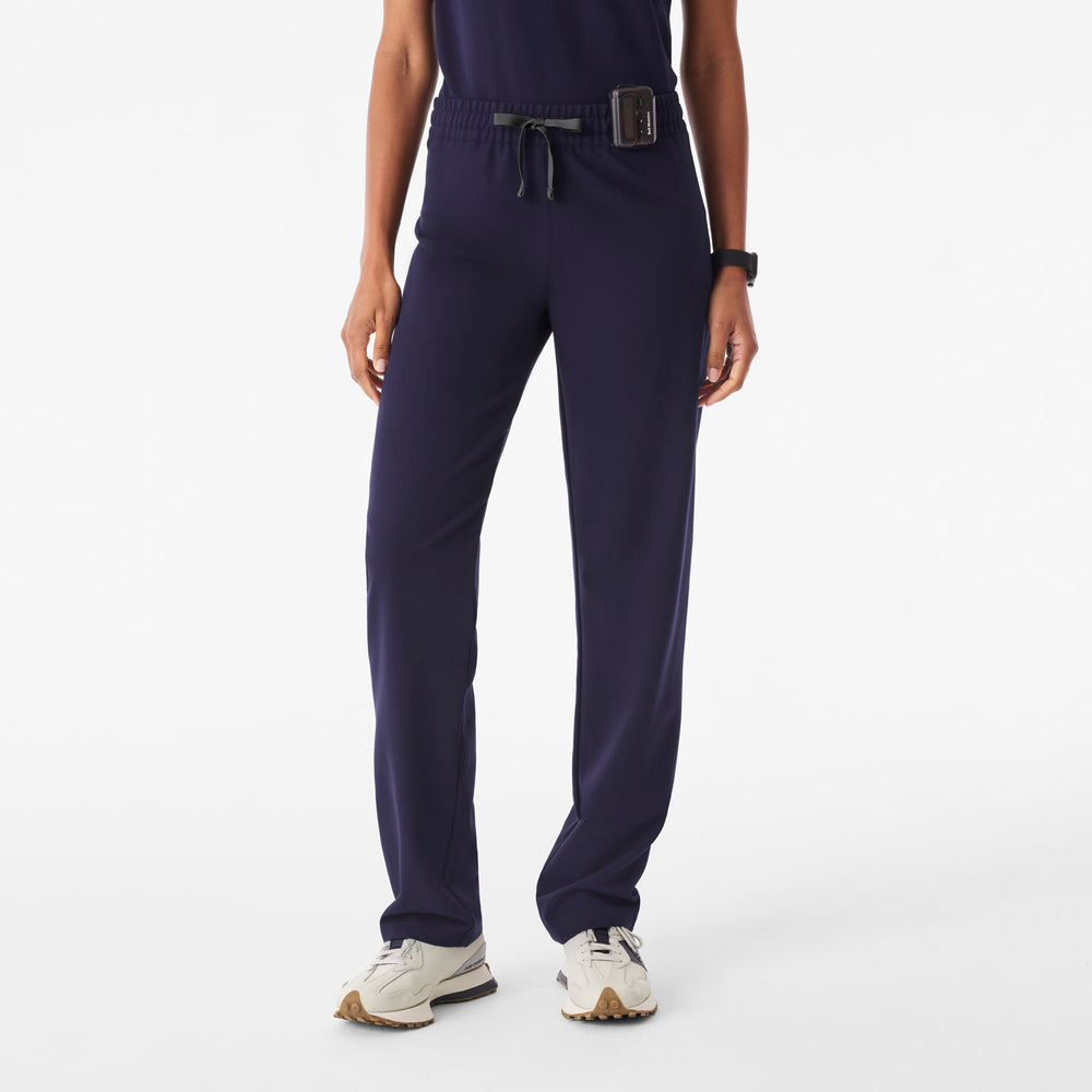 Women's Navy Livingston Ruched Mid-Rise - Straight-Leg Scrub Pant™