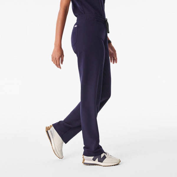 Women's Navy Livingston Ruched Mid-Rise - Straight-Leg Scrub Pant™