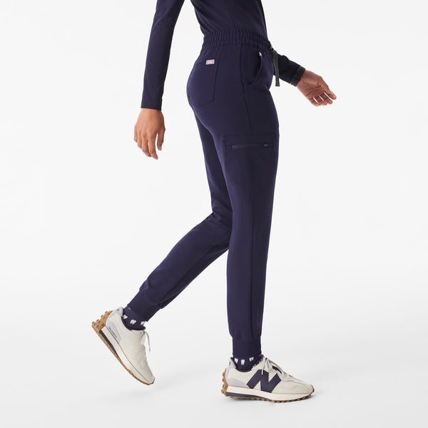 Women's Navy Zamora Ruched Mid-Rise - Tall Jogger Scrub Pant™