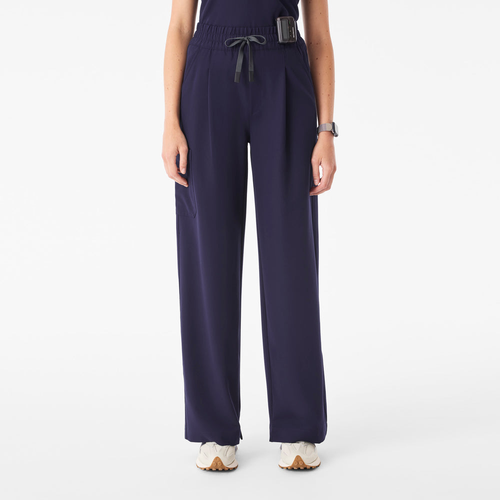 Women's Navy Ultra-High-Rise Shelby Wide-Leg - Scrub Pant