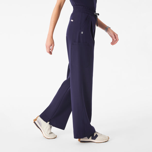 Women's Navy Ultra-High-Rise Shelby Wide-Leg - Scrub Pant
