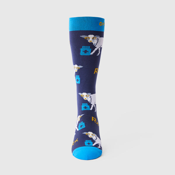 Unisex Navy Phar-Moo-Cist - Compression Socks