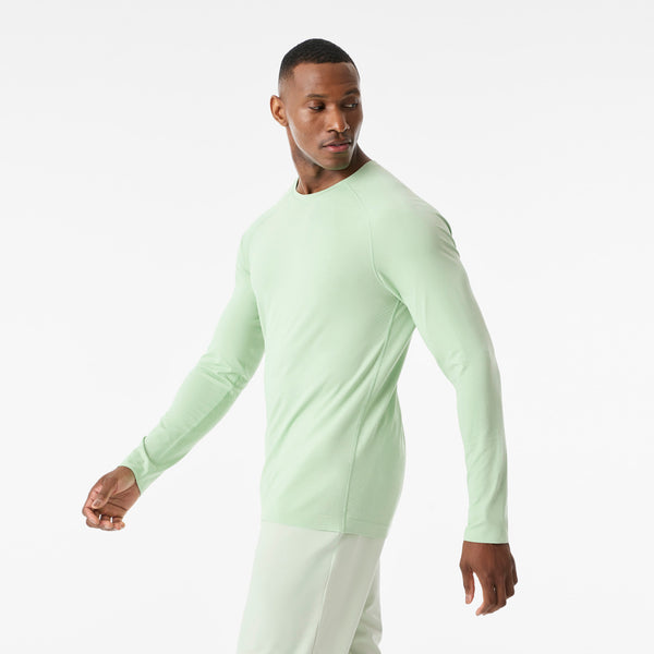 Men's Dark Sagewater Makato Seamless - Long-Sleeve Underscrub