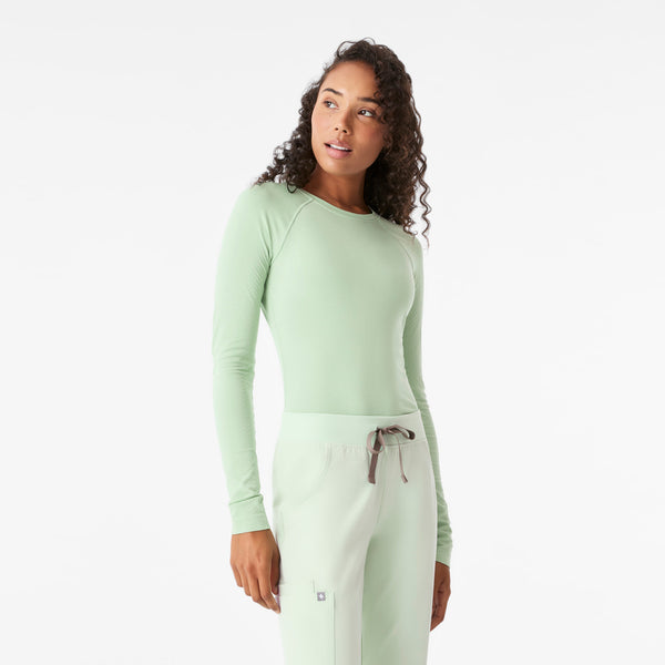 Women's Dark Sagewater Salta Seamless - Long-Sleeve Underscrub