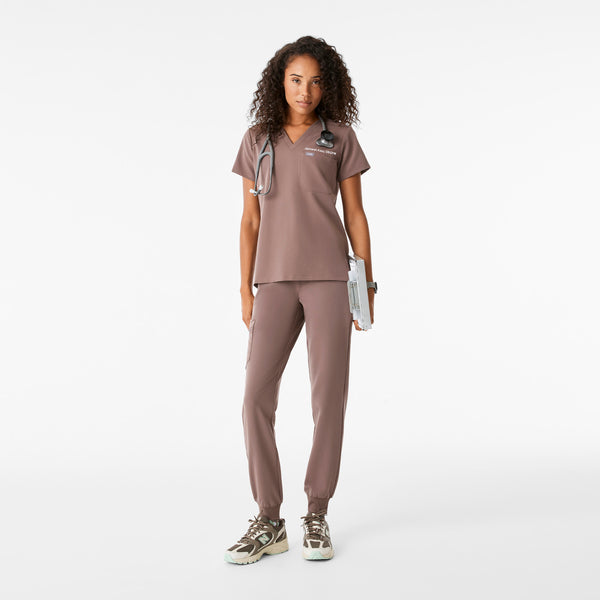 Women's Smokey Taupe Catarina Petite - Scrub Top™