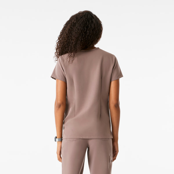 Women's Smokey Taupe Catarina Petite - Scrub Top™