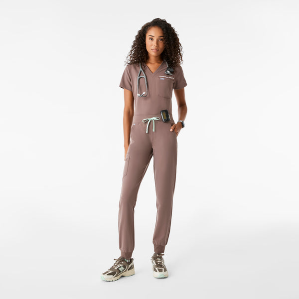 Women's Smokey Taupe Catarina Petite - Scrub Top™