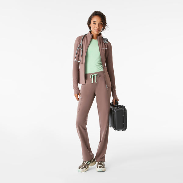 Women's Smokey Taupe ContourKnit Scrub Jacket™
