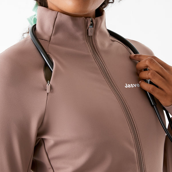 Women's Smokey Taupe ContourKnit Scrub Jacket™