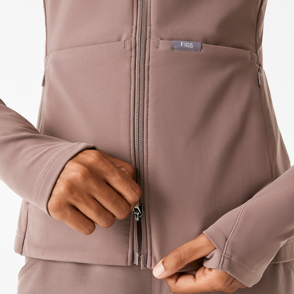 Women's Smokey Taupe ContourKnit Scrub Jacket™