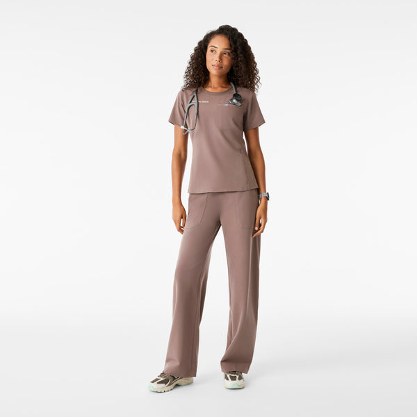 Women's Smokey Taupe Eliza Slim - Scrub Top