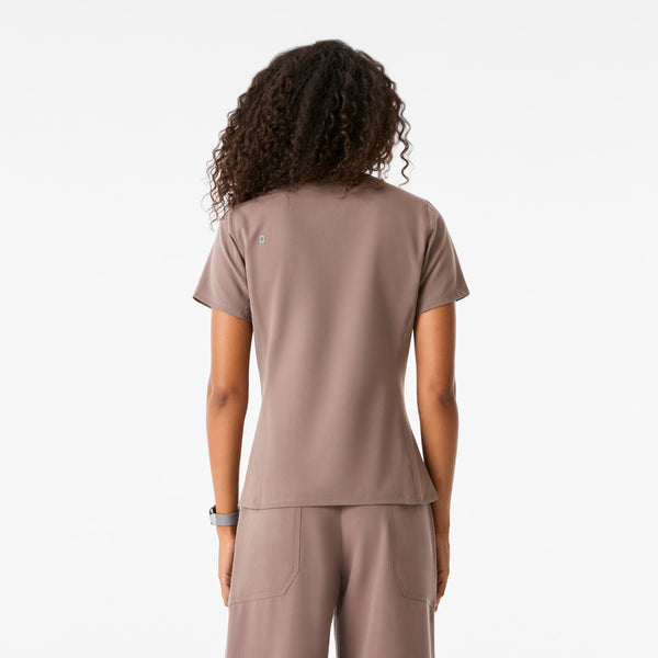 Women's Smokey Taupe Eliza Slim - Scrub Top