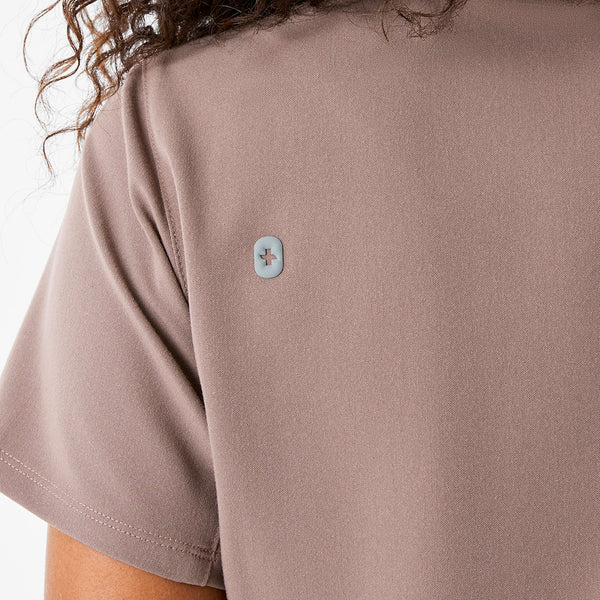 Women's Smokey Taupe Eliza Slim - Scrub Top