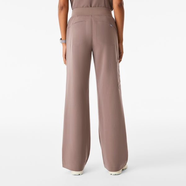 Women's Smokey Taupe Isabel High-Rise Wide-Leg - Scrub Pant