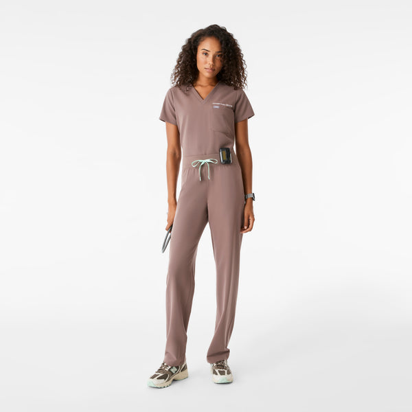 Women's Smokey Taupe Livingston High-Rise - Petite Straight-Leg Scrub Pant™