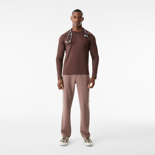 Men's Dark Smokey Taupe Makato Solid - Long-Sleeve Underscrub