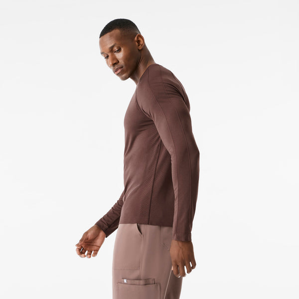 Men's Dark Smokey Taupe Makato Solid - Long-Sleeve Underscrub