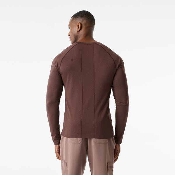 Men's Dark Smokey Taupe Makato Solid - Long-Sleeve Underscrub