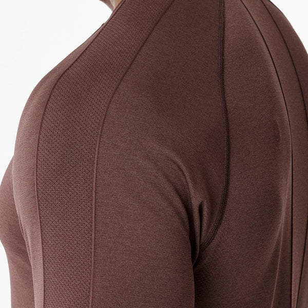 Men's Dark Smokey Taupe Makato Solid - Long-Sleeve Underscrub