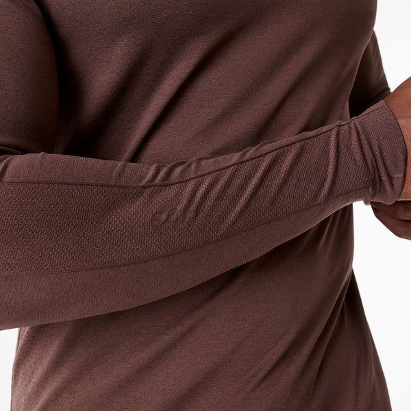 Men's Dark Smokey Taupe Makato Solid - Long-Sleeve Underscrub