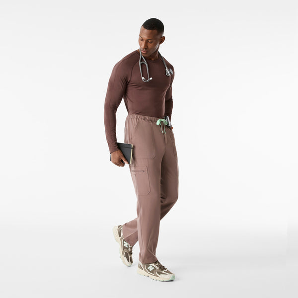 Men's Dark Smokey Taupe Makato Solid - Long-Sleeve Underscrub