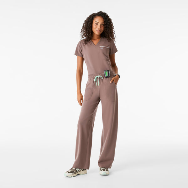 Women's Smokey Taupe Roslyn Wide-Leg - Tall Scrub Pant