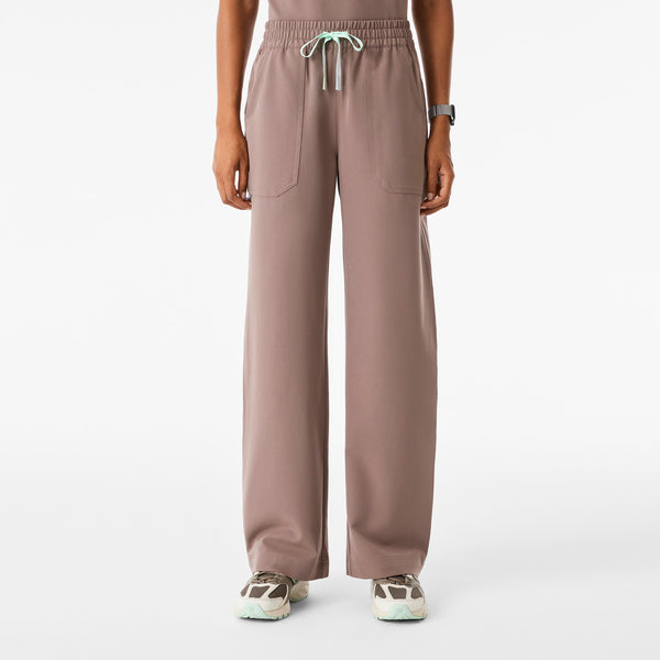 Women's Smokey Taupe Roslyn Wide-Leg - Tall Scrub Pant
