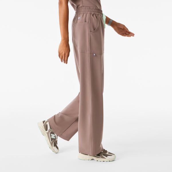 Women's Smokey Taupe Roslyn Wide-Leg - Tall Scrub Pant