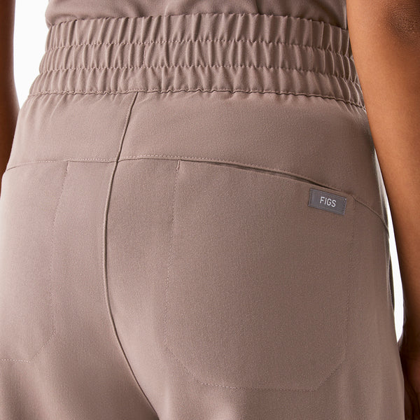Women's Smokey Taupe Shelby Ultra-High-Rise Wide-Leg - Tall Scrub Pant