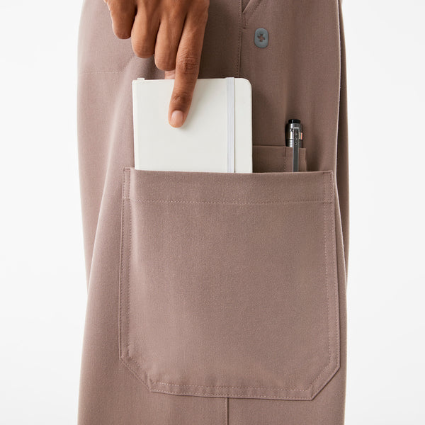 Women's Smokey Taupe Shelby Ultra-High-Rise Wide-Leg - Tall Scrub Pant