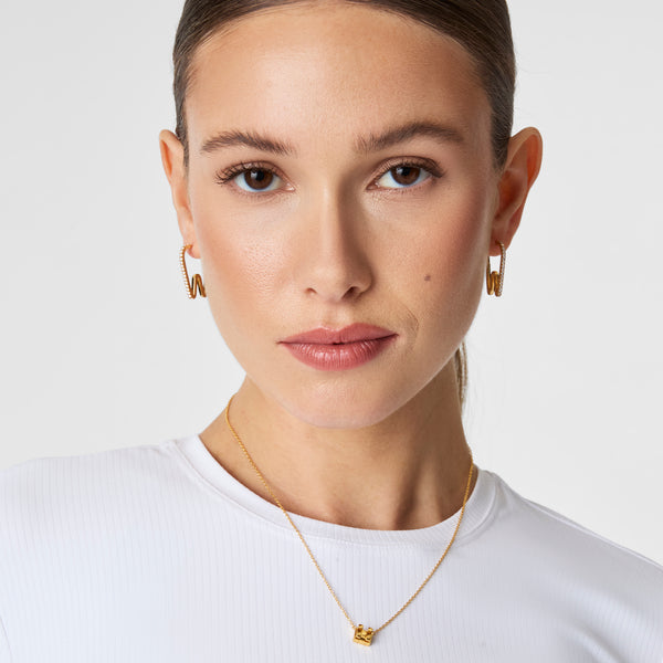 Gold Tooth Pavé Hoops