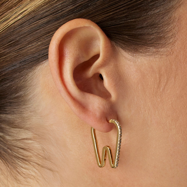 Gold Tooth Pavé Hoops