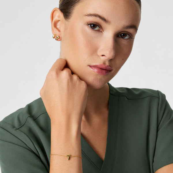 Gold Ultrasound Probe Pavé Bracelet