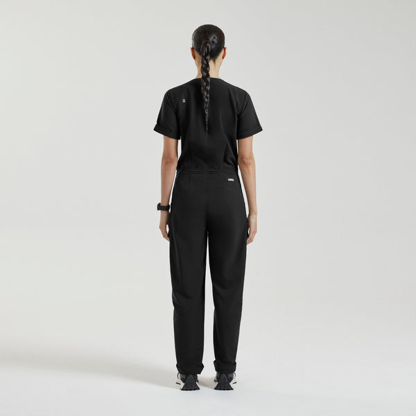 Women's Black Castella FIBREx Barrel-Leg - Tall ScrubJumpsuit™